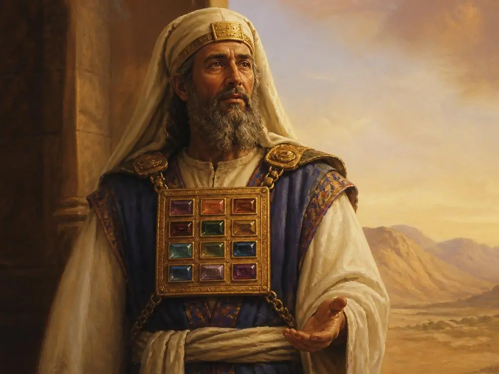 Representação artística de Arão, primeiro sumo sacerdote de israel, irmão de moisés, personagem da Bíblia