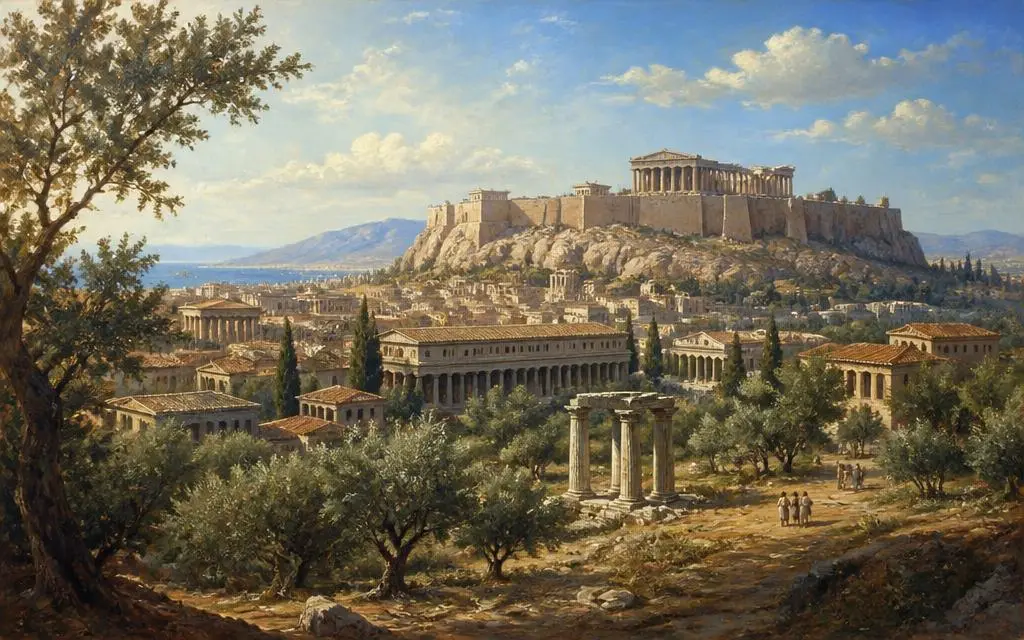 Atenas na Bíblia — Cidade antiga em Capital da Grécia Vista de Atenas, cidade antiga bíblico em Capital da Grécia