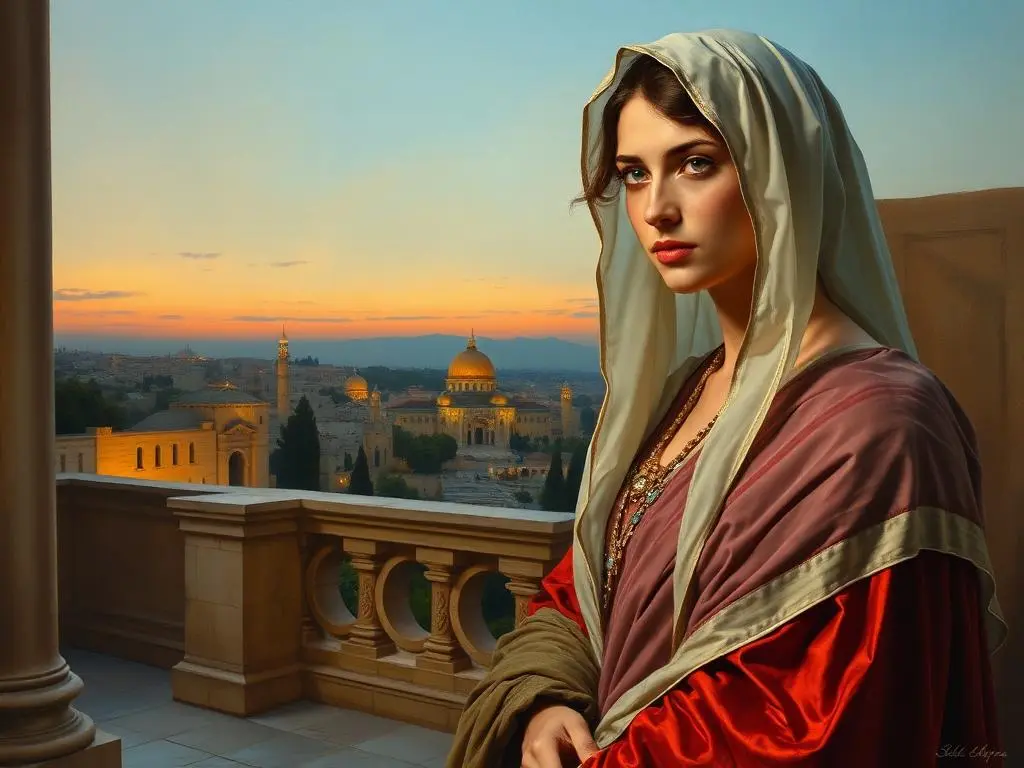 Representação artística de Bate-Seba, esposa de davi e mãe do rei salomão, personagem da Bíblia