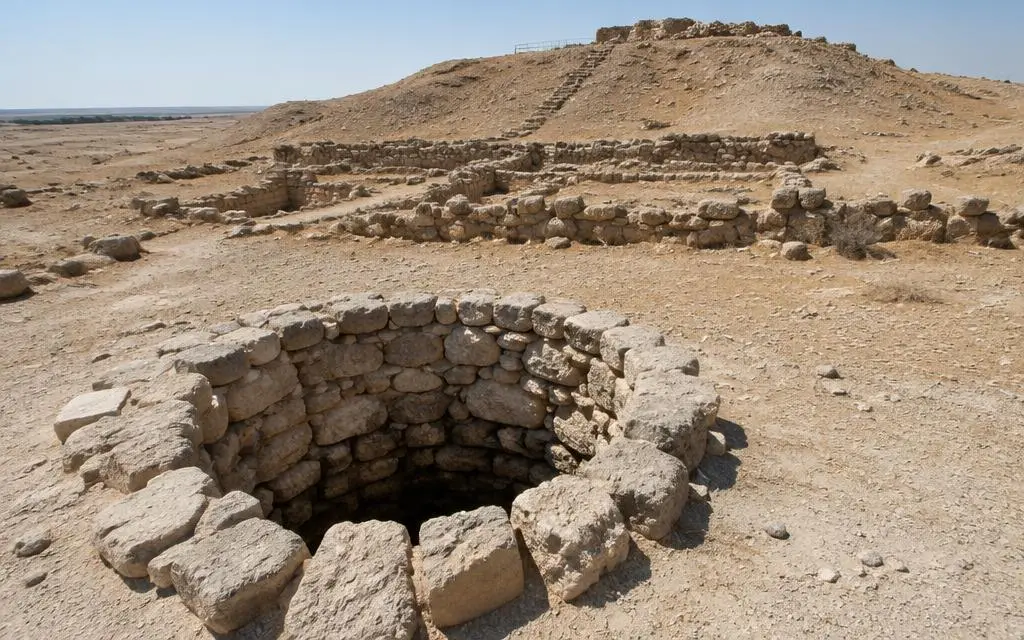 Vista de Berseba, cidade bíblico em Be'er Sheva, Israel