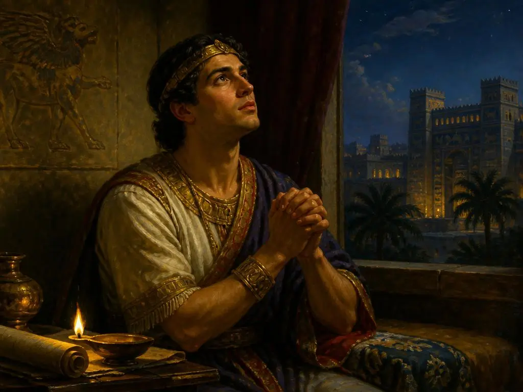 Representação artística de Daniel, consagrado na corte da babilônia, personagem da Bíblia