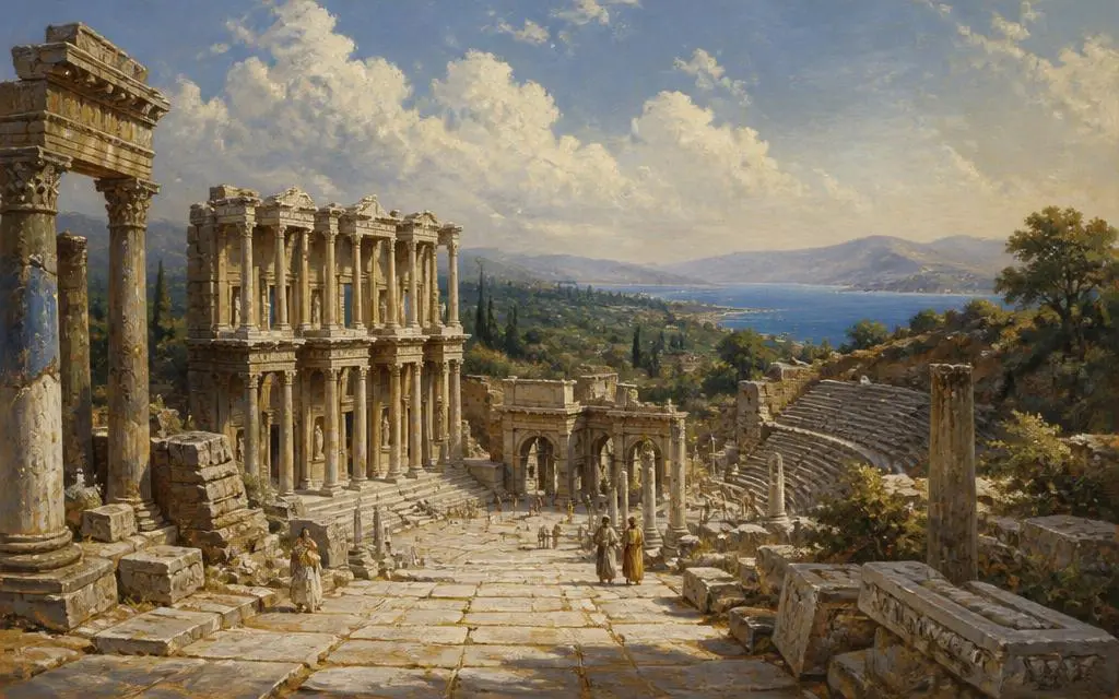 Éfeso na Bíblia — Cidade antiga em Oeste da Turquia, perto de Izmir Vista de Éfeso, cidade antiga bíblico em Oeste da Turquia, perto de Izmir