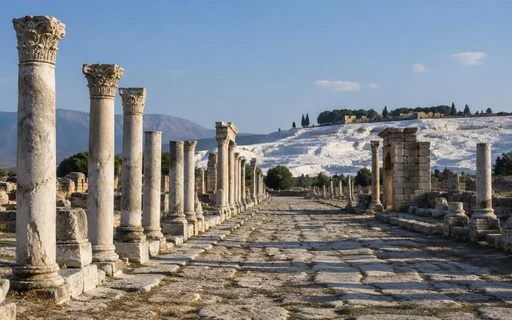 Laodiceia na Bíblia — Cidade em próximo a Denizli, Turquia Vista de Laodiceia, cidade bíblico em próximo a Denizli, Turquia