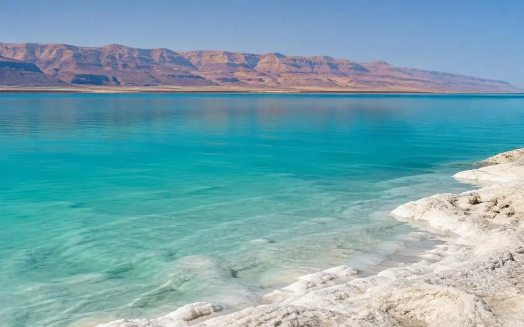 Mar Morto na Bíblia — Mar em Israel/Jordânia Vista de Mar Morto, mar bíblico em Israel/Jordânia