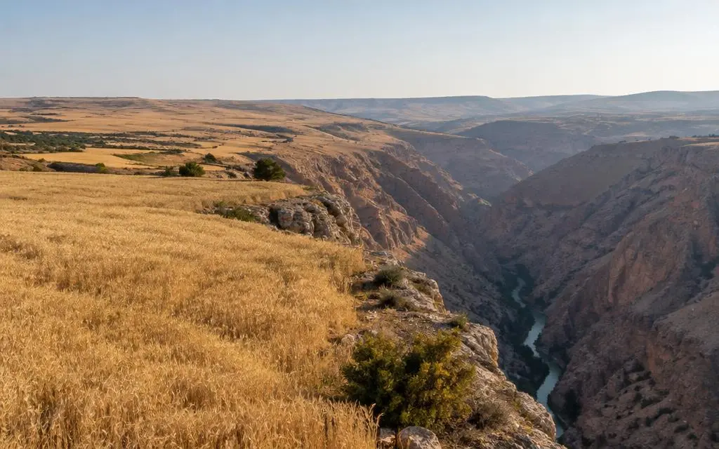 Vista de Moabe, região bíblico em Jordânia central