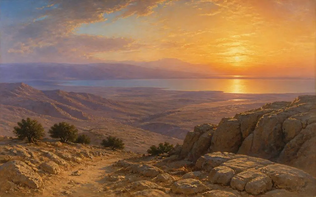 Monte Nebo na Bíblia — Monte em Madaba, Jordânia Vista de Monte Nebo, monte bíblico em Madaba, Jordânia