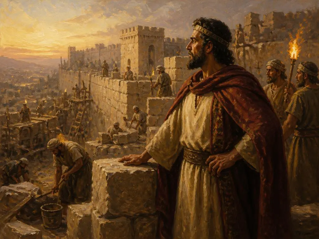 Representação artística de Neemias, reconstrutor dos muros de jerusalém, personagem da Bíblia