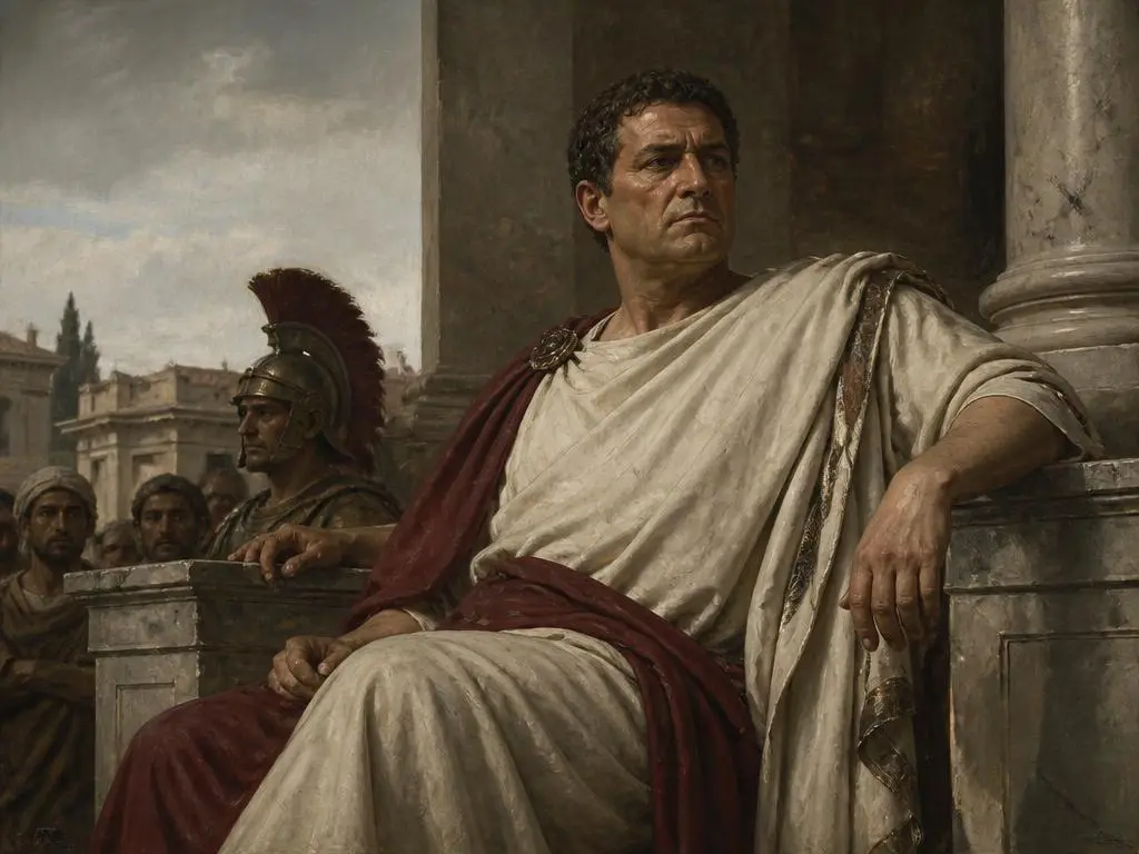 Representação artística de Pilatos, governador romano que condenou jesus, personagem da Bíblia