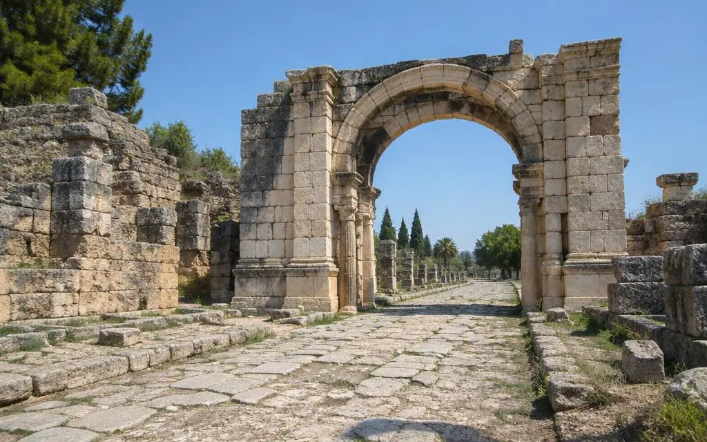 Vista de Tarso, cidade bíblico em Tarsus, Turquia